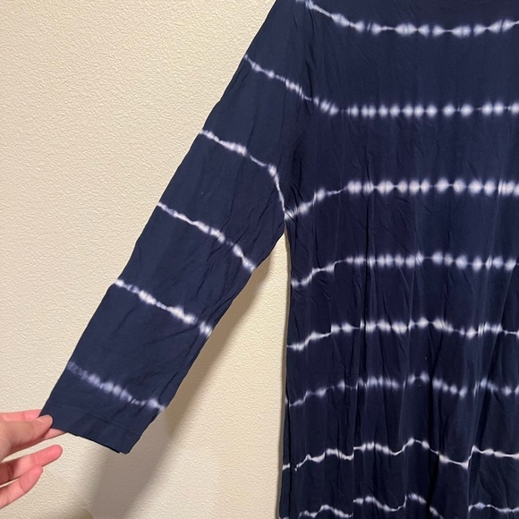 NWT! Old Navy Navy and White Tie-Dye Maxi Dress size XXL - Picture 2 of 5
